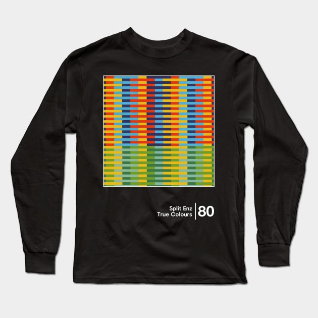 Split Enz - Minimalist Graphic Artwork Design Long Sleeve T-Shirt by saudade